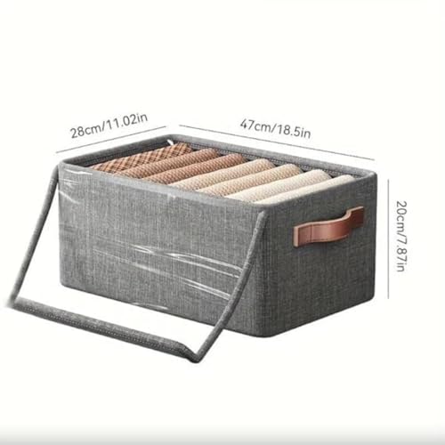 Image of 26L Folding Storage Box with Lid and Organizer Cloth | Foldable Cloth Organizer for Storage Wardrobe | Foldable Storage Box Organiser | Organisers Storage Box for Clothes |Dress Storage(Pack of 1)