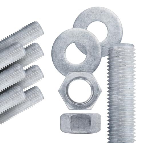 Image of Conquest A307 Hot Dip Galvanized Threaded Rod 1 /2 inch-13 x 24 | (8 Pack), Coarse Threaded All-Thread Rods, Manufactured to ASTM A307 Standards