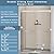 Udorich Enhance Bathroom Safety with Semi-Frameless Double Sliding Shower Door, Clear Tempered Glass, 56-60 in. W x 76 in. H