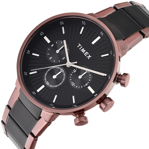 Image of TIMEX Black Round Dial Analog Men's Watch - TWEG28403