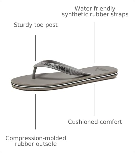 Image of Quiksilver Molokai Flip Flops for Men, Athletic Mens Sandals, Thong Mens Slides