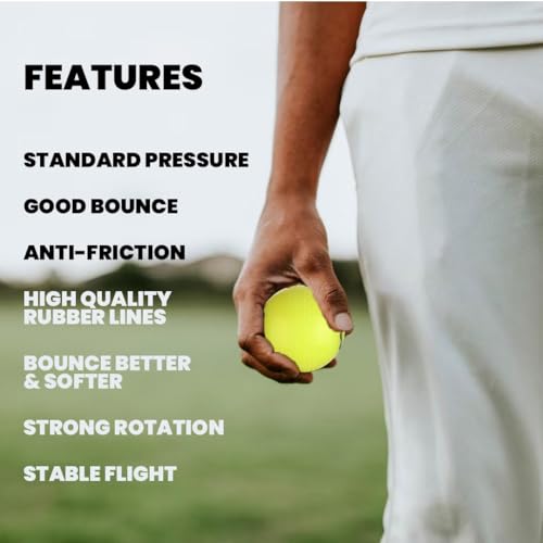 Image of Mayor Cricket Wind Ball for Indoor & Outdoor Street Cricket Rubber Ball (Pack of 3) (Multicolour)