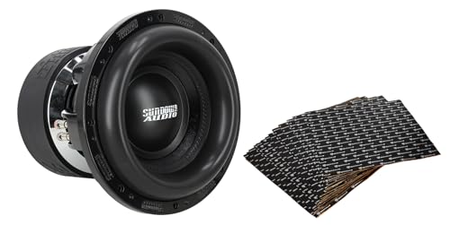 Sundown Audio X-12 V.3 D2 Bundle: 12 in 5000-Watt Peak/2500-Watt RMS Dual 2-Ohm Car Subwoofer, RockMat 37-15 37 Sq Ft 60 Mil Sound Vibration Deadener Kit, 2-Items