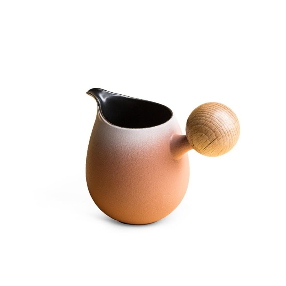Saucière salad bowl en céramique bicolore rose et brune vintage