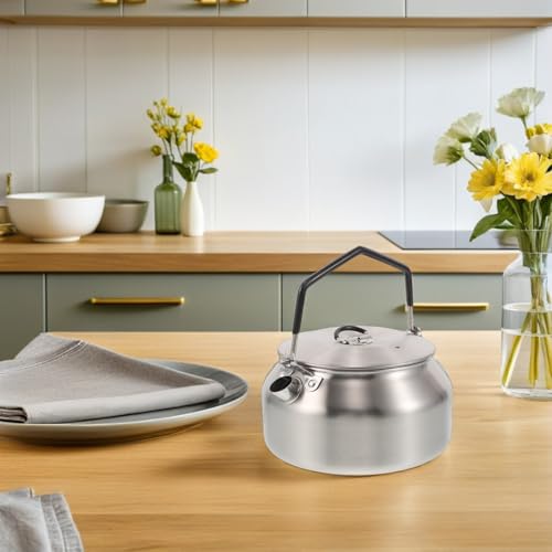 Bouilloire de camping acier inoxydable et portable pour randonnée - 7