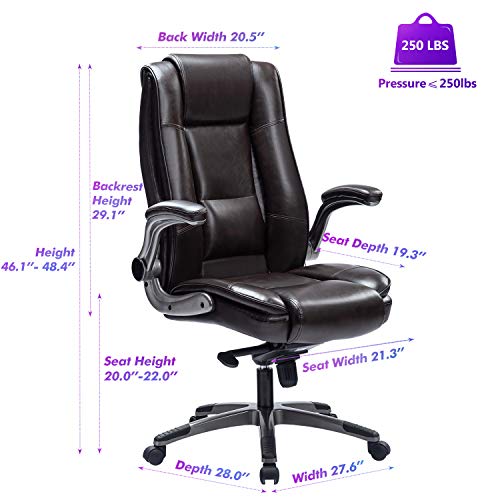 Buy REFICCER Office Chair High Back Leather Executive Computer Desk