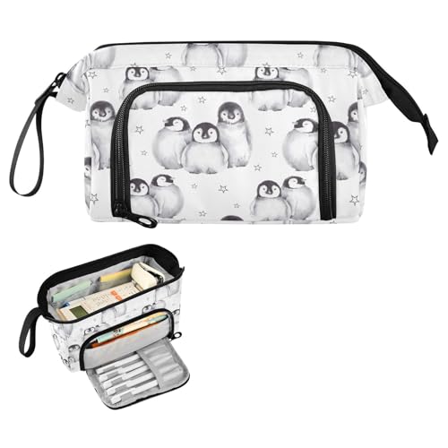KOPIRIT Cute Baby Penguins Pencil Case Pouch Big Capacity Pencil Bag Box Organizer Pen Case with Compartmens Stationery Organizer for Girls Boys Women Kids Adults School - Image 3