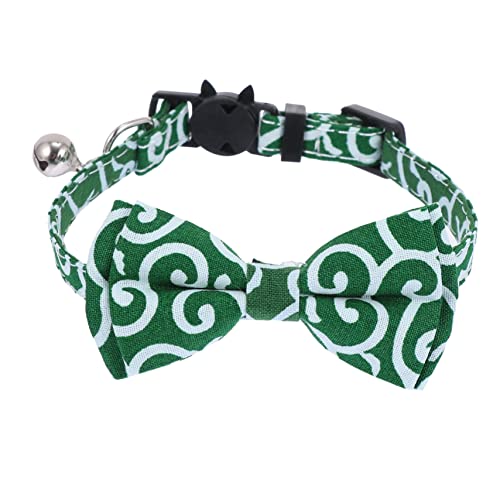 Collier de chat réglable avec son pendentif arc chic et sa petite cloche sonore