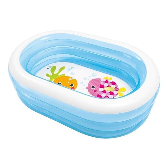 TOYSTODAY Ovall Whale Fun Swimming Pool Inflatable Bath Tubs for Adults Spa Swimming Bath Tub 5 Feet (with Manual Pump)-image-9
