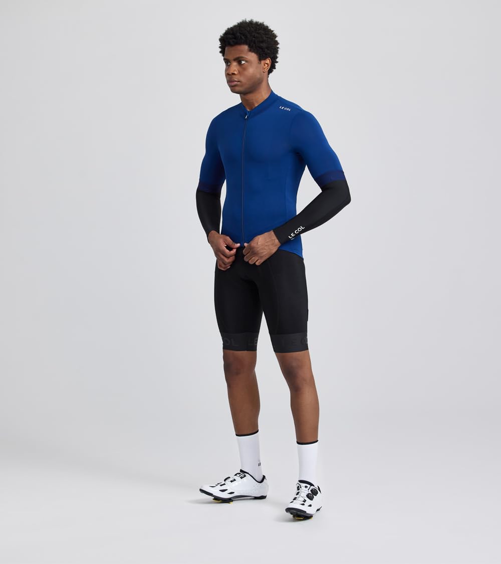 LE COL Calentadores de brazos | Mangas térmicas de ciclismo para hombres y mujeres, Negro -, Large