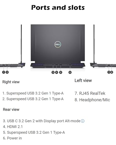 Image of Dell G16 7630 Gaming Laptop - Intel i9-13900HX (Up to 5.4 GHz), NVIDIA GeForce RTX 4070, 16 inch QHD 240Hz Display, Backlit KB, Win 11 Pro & Office Lifetime License (32GB DDR5 | 2TB SSD)