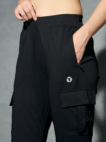 Image of Women's Polyester Regular Fit 4 Pocket Solid Cargo with SPF50+, 2 Way Stretch, UV Protection for Activewear, Regular Use
