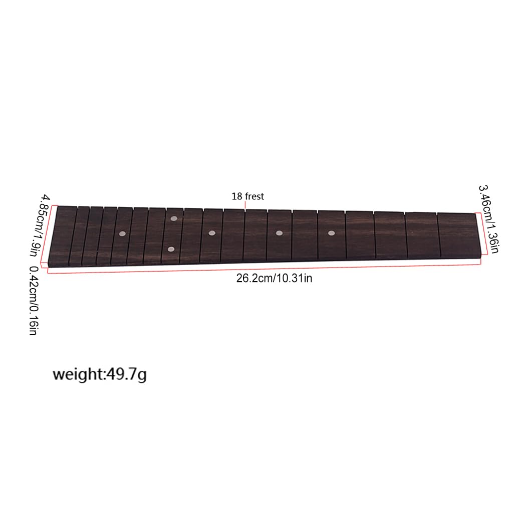 Juego de 5 diapasones profesionales para ukelele, diapasón, concierto, instrumento musical de cuerda, reparación de cuello, piezas de modificación de 23 pulgadas