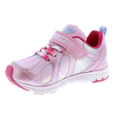 TSUKIHOSHI Rainbow Kids Shoes - Strap-Closure Machine-Washable Kids Sneakers with Wide Toe Box and Slip-Resistant, Non-Marking Outsoles, Ages 4-12