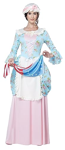California Costumes Womens Colonial Lady Costume Blue/Pink X-Large
