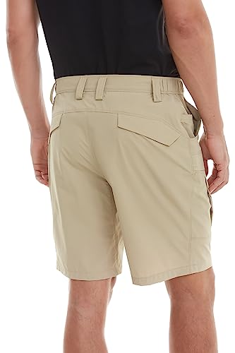 Mens Cargo Hiking Shorts Lightweight Breathable Outdoor Shorts Casual Quick Dry Stretch Shorts (As1, Alpha, L, Regular, Regular, Khaki) #TOP4