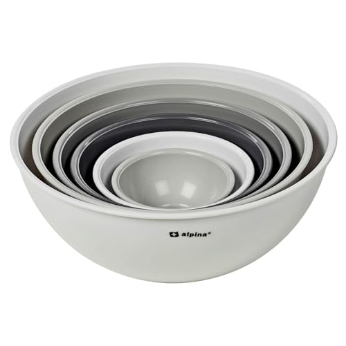 Image of URBN-CHEF Anti-Slip Mixing Bowl and Measuring Pouring Set for Baking and Cooking Ideal for Food Preparation and Ingredient Measuring (Set of 6)