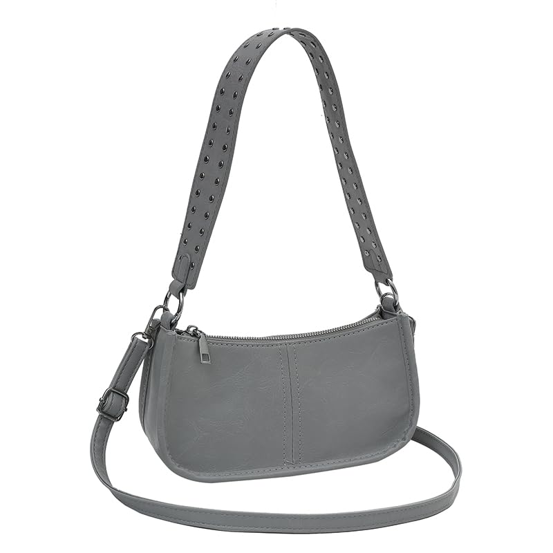 Image of Shoulder Bags Red Purse for Women Burgundy | 90s Y2k Bag, Studded, Leather Handbags, Crossbody Bag