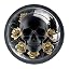 Skull Golden Rose