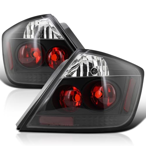 Spec-D Tuning JDM Black Tail Lights New Compatible with 2005-2010 Scion tC, Left + Right Pair Assembly