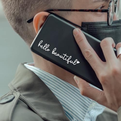 Image of 3X Hello Beautiful Rearview Mirror Decal, Cars Decoration For Women, Cute Car Stickers for Women, Car Stickers And Decals, Rearview Mirror Accessories