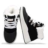 Project Cloud Waterproof Snow Boots for Women - Memory Foam Insole Non-Slip Womens Snow Boots & Winter Shoes with Shoe Lace - Lightweight Indoor Outdoor Shoes (Terina, BLK, 11)