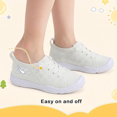 Image of LeIsfIt Toddler Shoes Boys Girls Wide Toe Box Breathable Slip-On Sneakers Kids Lightweight Barefoot Feel Shoes for Everyday Play