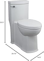 Vista 3 de Boulevard - Inodoro alargado de una pieza con asiento de 1,28 gpf/4,8 lpf