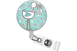Stork Badge Reel: NICU Nurse, Labor & Delivery ID Badge Holder
