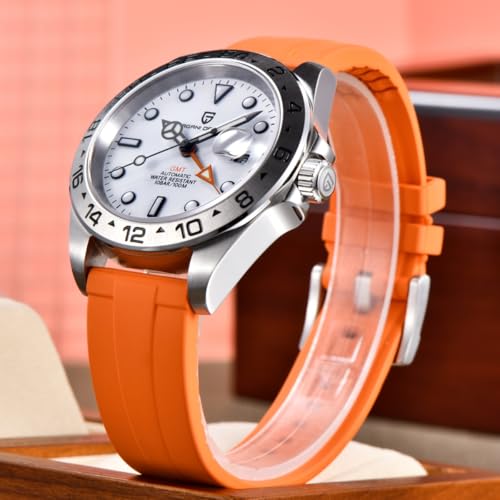 Image of Pagani Design Luxury Automatic Mechanical Watch for Man 42mm GMT Sport Watch with Stainless Steel Strap, Sapphire Glass & 10ATM Waterproof
