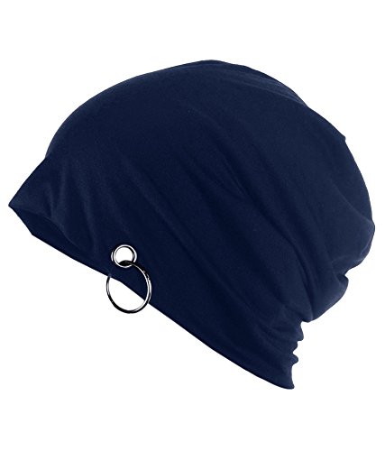 Gajraj Unisex Cotton Deep Blue Slouchy Beanie (With Ring) (B01BMVTJCK) Amazon Price History, Amazon Price Tracker