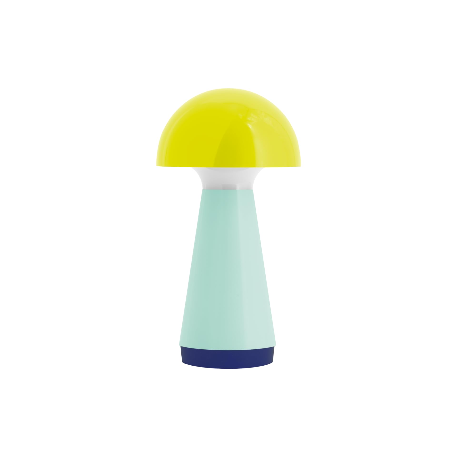 REMEMBER Tischleuchte Bobbi yellow, H 18 cm, Ø 9.5 cm Kunststoff – Moderne LED Tischlampe für Wohnraum, Schreibtisch oder Nachttisch, dekorative Design Leuchte