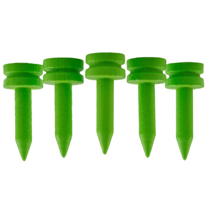 TH Golfx100 Pcs Bamboo Green Castle Golf Tees 25mm Biodegradable Eco Friendly Sustainable