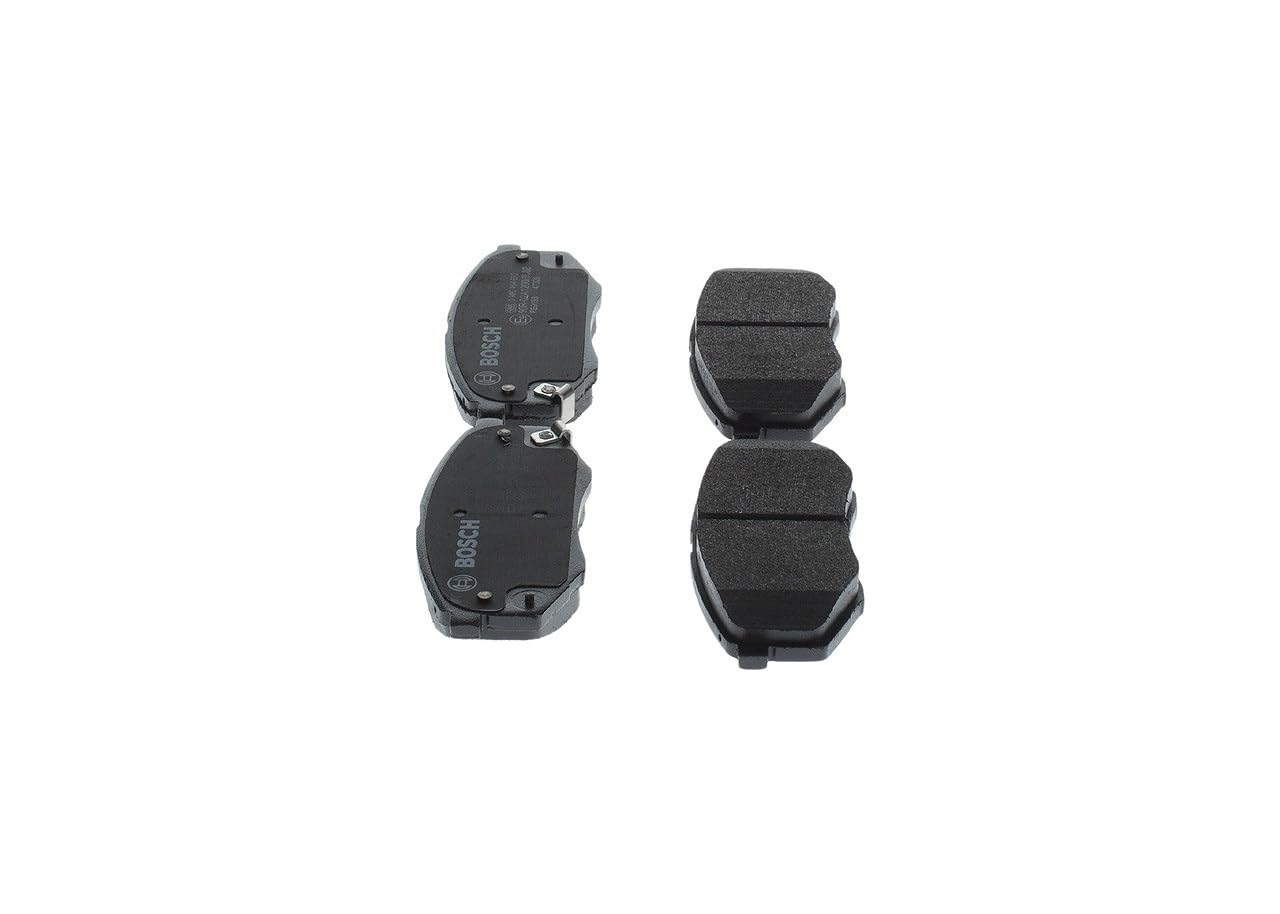 Bosch BP1687 - Pastiglie Freni Auto, Asse Anteriore - Qualità Bosch - Riduzione del Rumore e della Polvere - Certificazione ECE-R90 - Senza Rame - 1 Confezione da 4 Pastiglie
