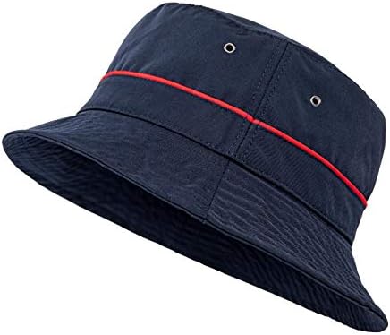VOBOOM Quick Dry Bucket Hats for Men Outdoor Fisherman Sun Caps (Navy, 7 1/4)