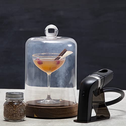 Crafthouse By Fortessa Individual Mini Glass Smoke Cloche For Cocktails/Charcuterie/Drinks/Food With Handheld Smoker, 3 Pieces, Clear (Cfh.5.9211) #TOP4