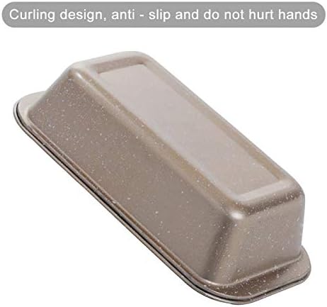 4PCS Medium Loaf Bread Pan, Non-stick Coating Carbon Steel Baking Bread Pan (Gold/ Pink/Blue/Grey),Safety bread Loaf Pan
