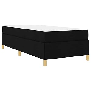 Cama con somier (90 x 200 cm), color blanco y negro Model3398908