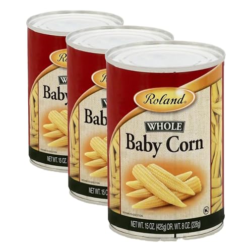 Roland Whole Baby Corn, 15 Oz (Pack of 3)