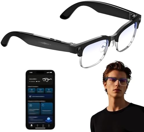 AI Óculos Inteligentes Com 8MP Câmera, Suporte A 32MP Fotos E Víd...