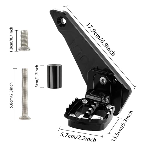 Fußrasten hinten klappbare Fußrasten für X-ADV 750 Forza 750 NC 750 2021 2022 2023 2024 2025,PSLER Fußpedal Beifahrer Hinten Sets Motorrad CNC Aluminium,Kann um 90 Grad gefaltet werden(Schwarz)