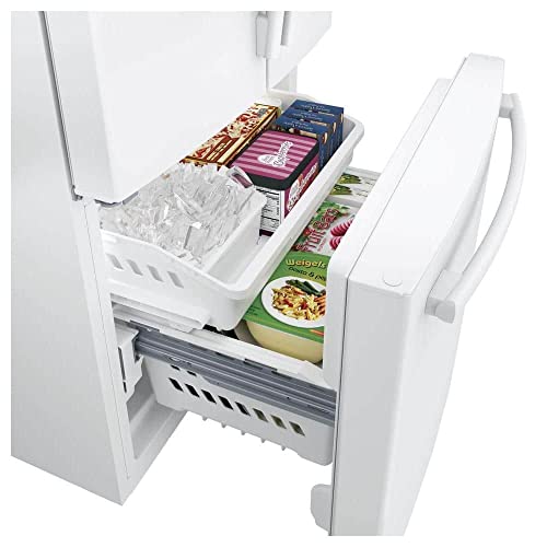 Image of GE GNE25JGKWW 24.7 cu ft French Door Refrigerator - Internal Water Dispenser & Icemaker, LED Lighting, White