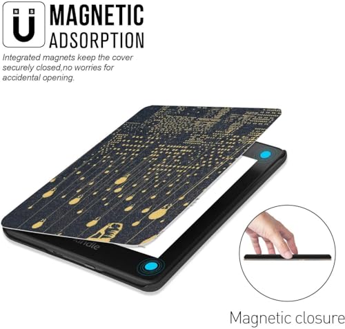 SwooK Classic Printed Magnetic Flip Cover Case for 6.8" Kindle Paperwhite 11 11th Generation 2021 / Kindle Paperwhite Signature Edition Soft Back... - Image 5