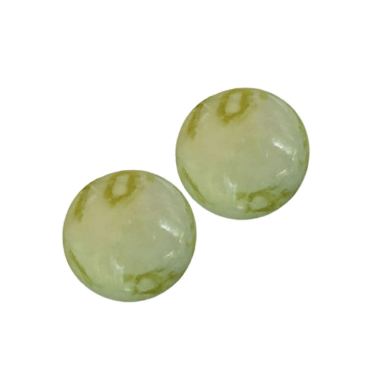 COLLBATH 2pcs Yoga Massage Ball Hand Therapy Ball for Elderly Jade Fitness Massage for Hand Tune up Random Color