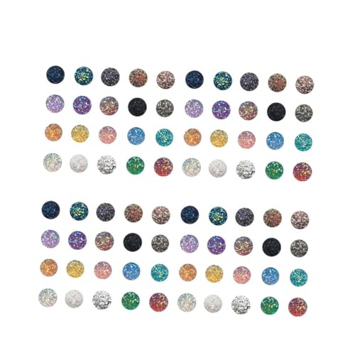 Accessoires de bijoux strass en résine brillants multicolores 100pcs