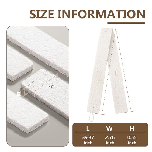 Image of Kitchen Sink Water Splash Guard, Kitchen Sponges Absorbent Faucet Mat, Heavy Duty Scrub Sponges, Suitable for Cleaning Kitchen and Bathroom Countertops, Super Absorbent (White, 39.37 inchx2.76 inch)