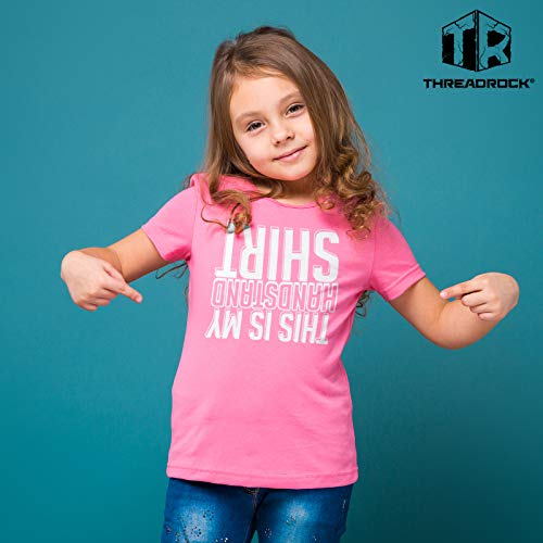 Threadrock Big Girls' This is My Handstand Shirt Fitted T-Shirt3