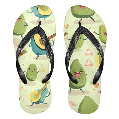 STAYTOP Cute Avocado Flip Flops Sandals of Men's & Women's,Sandals Beach Slippers Shower Slides