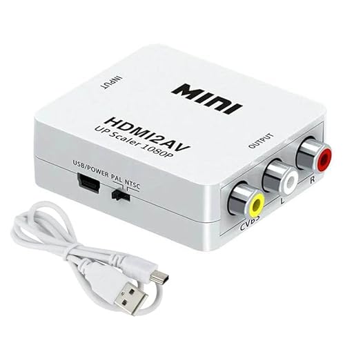 HDMI to RCA ϊRo[^[ 3RCA AV ϊ R|Wbg HDMIAiOɕϊA_v^ OF[q Rs av[q 3FP[u (zCg)