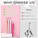Retractable Retractable Dual-ended Lipstick Brush Double-ended Lip Makeup Brush Lip Gloss, Eyeshadow-2PCS (Silver + Pink)